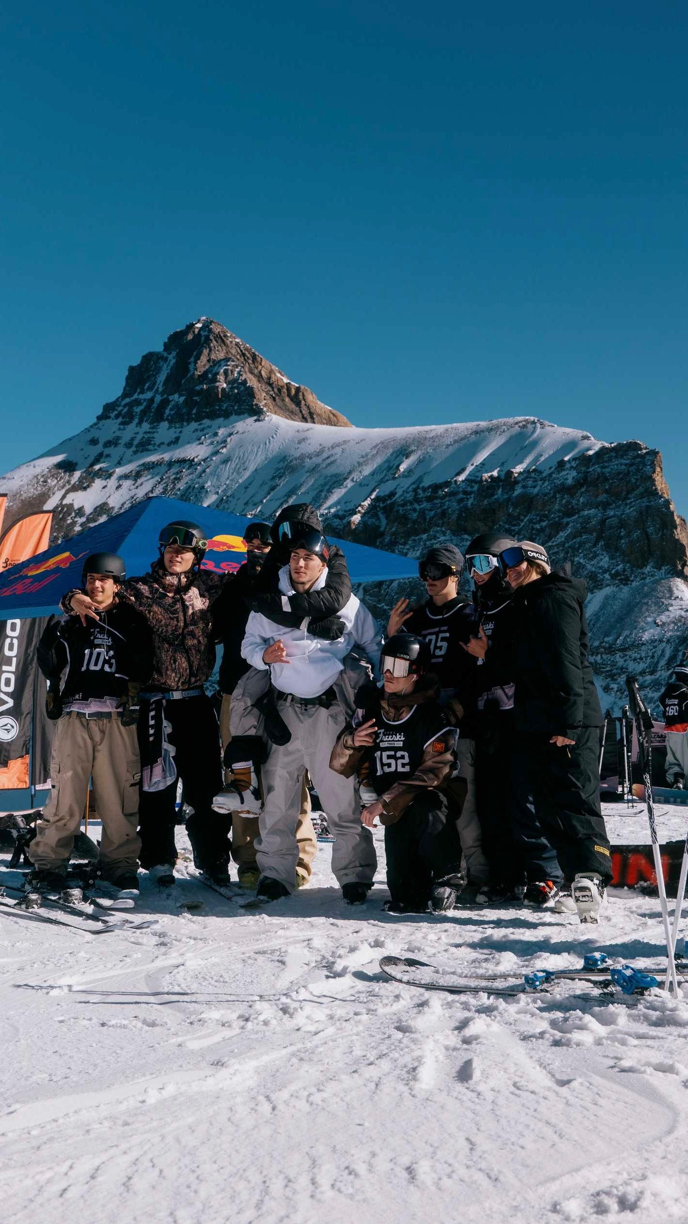 Séance d'entraînement d'équipe au Glacier 3000